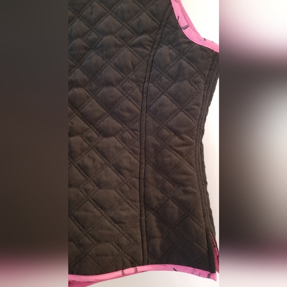 Reversible Quilted zipper closure vest Connoisseur Equestrian Collection pockets - Picture 9 of 10